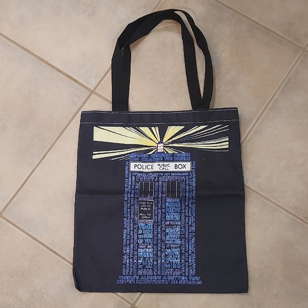 Dr Who Black Tote with Tardis